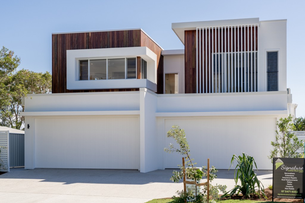 New home exterior at Pandanus Avenue, Coolum Beach