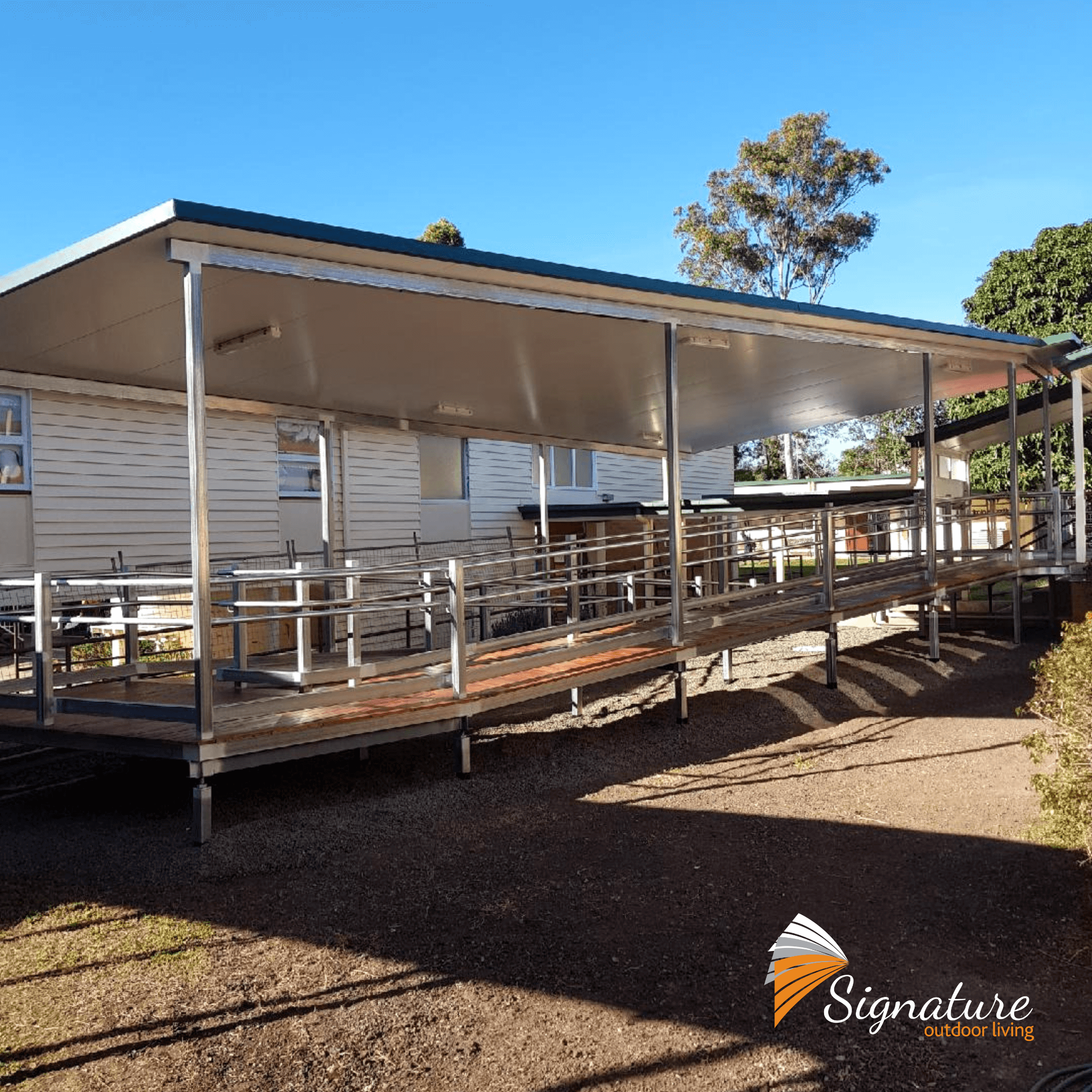 insulated patio and concreting completed for eaton hills state school