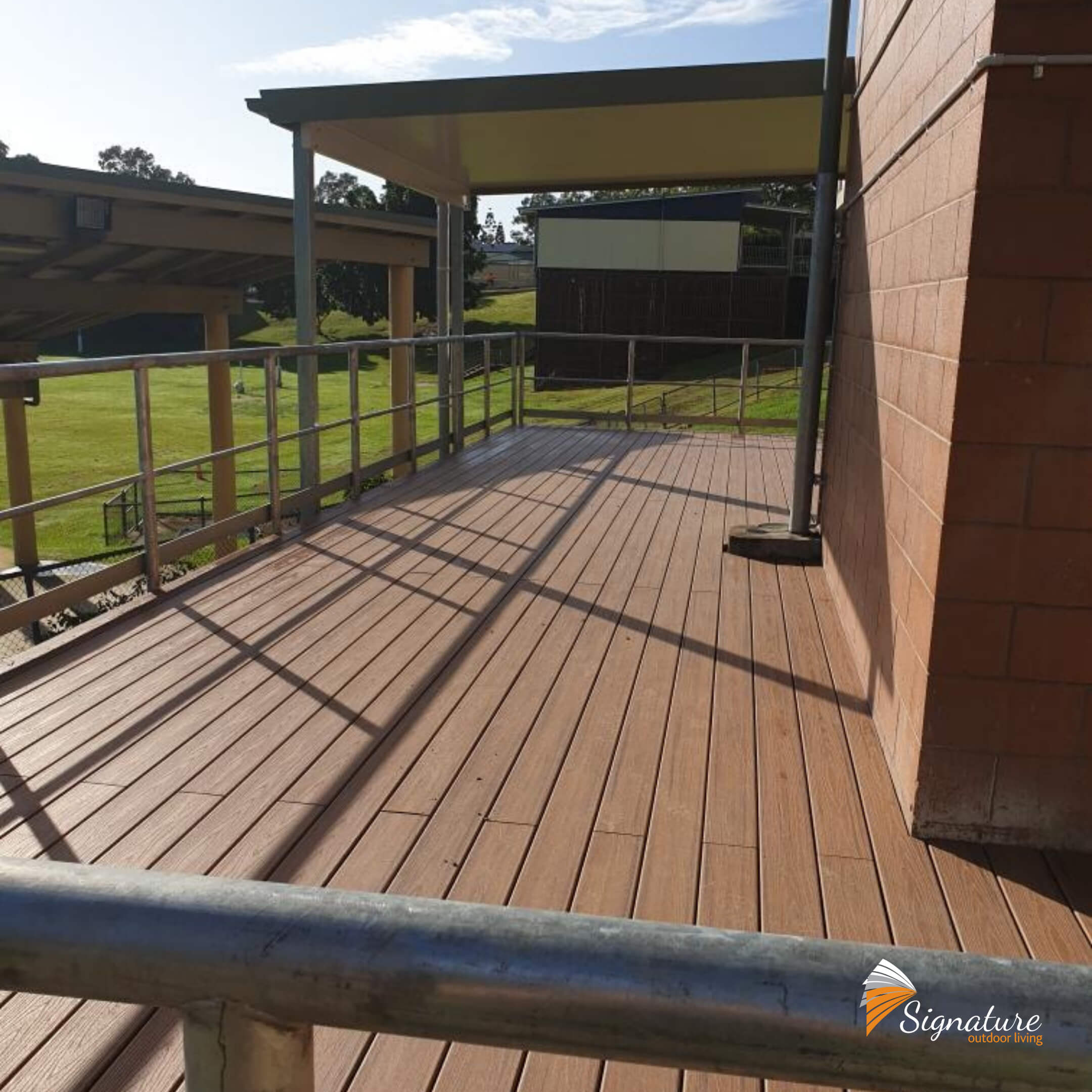 large custom decking built for eaton hills state school