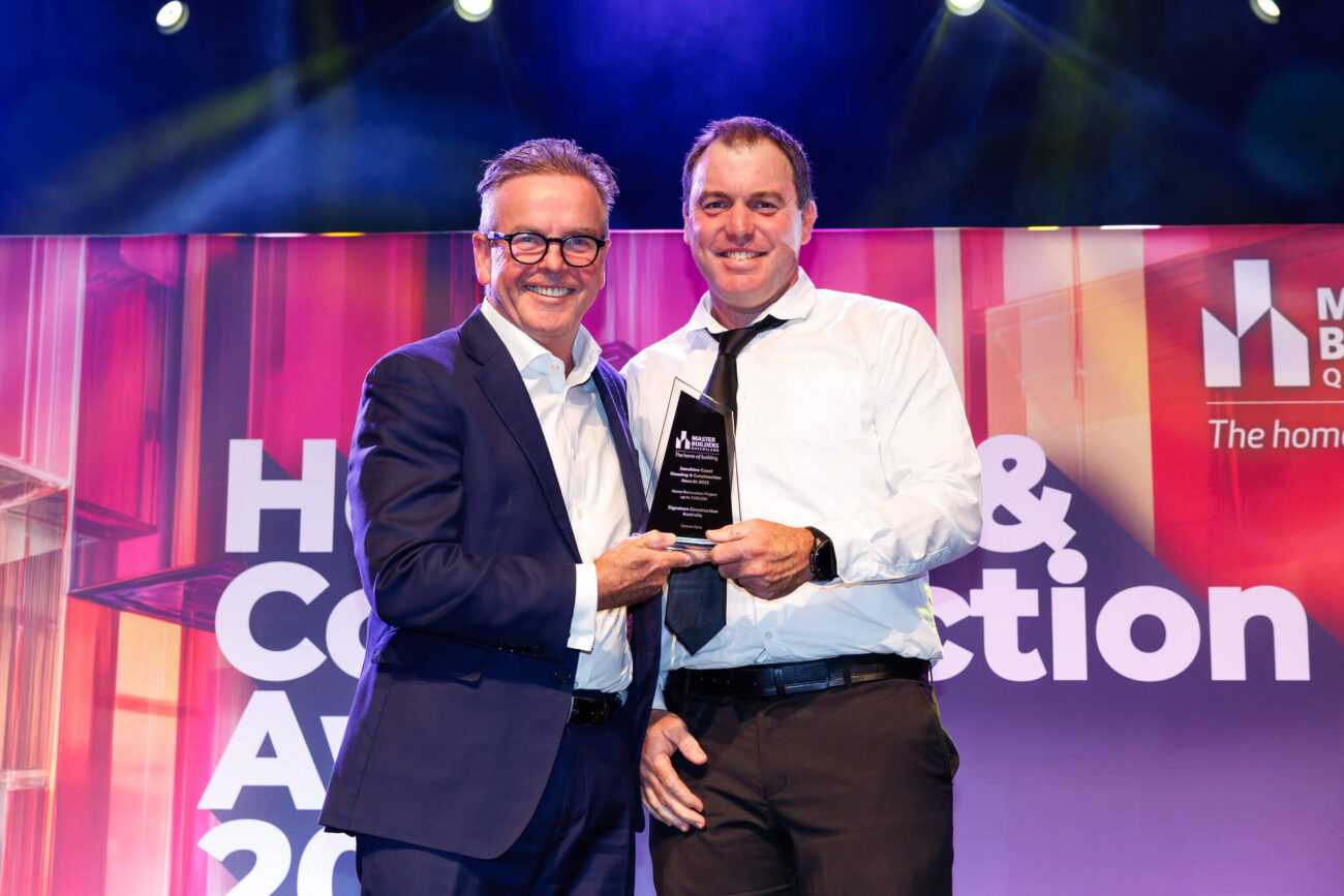 signature construction recognised as 2025 Award Winners as the Regional Master Builders Sunshine Coast Awards